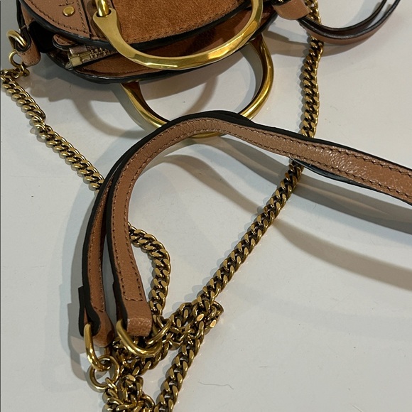 Chloé Mini Pixie Crossbody Bag – Tan Leather & Suede with Gold Hardware - Picture 17 of 17